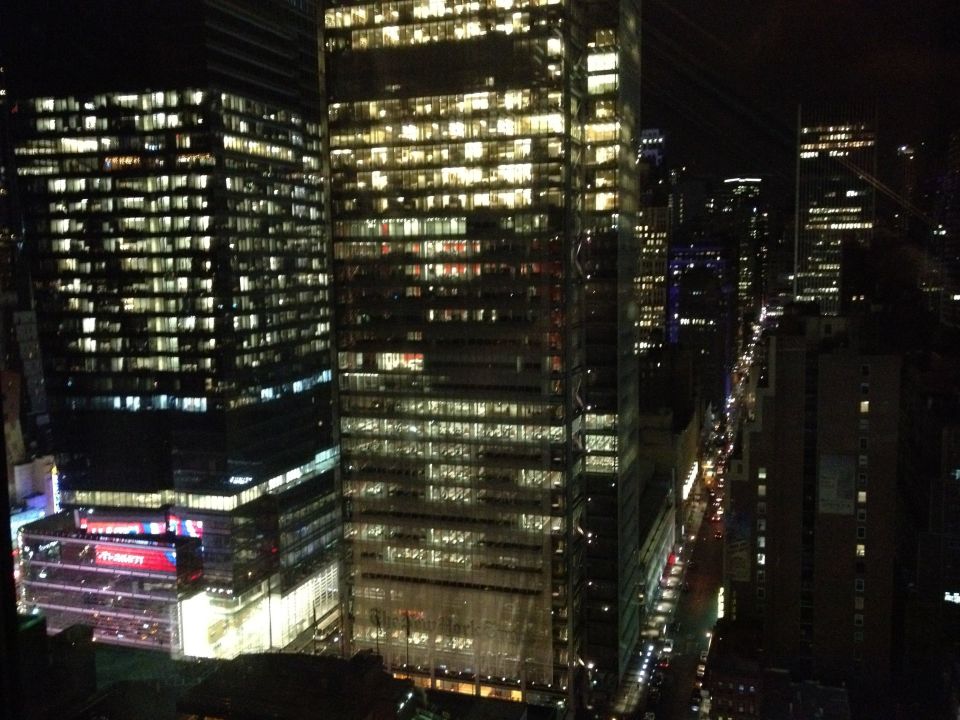 Aussicht Aus Der Bar Sky Room Bei Nacht Fairfield Inn New