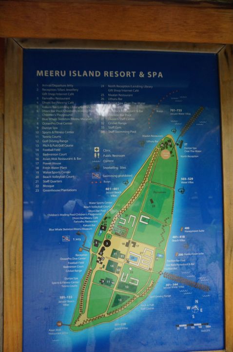 "Lageplan" Meeru Island Resort & Spa (Dhifushi) • HolidayCheck (Kaafu