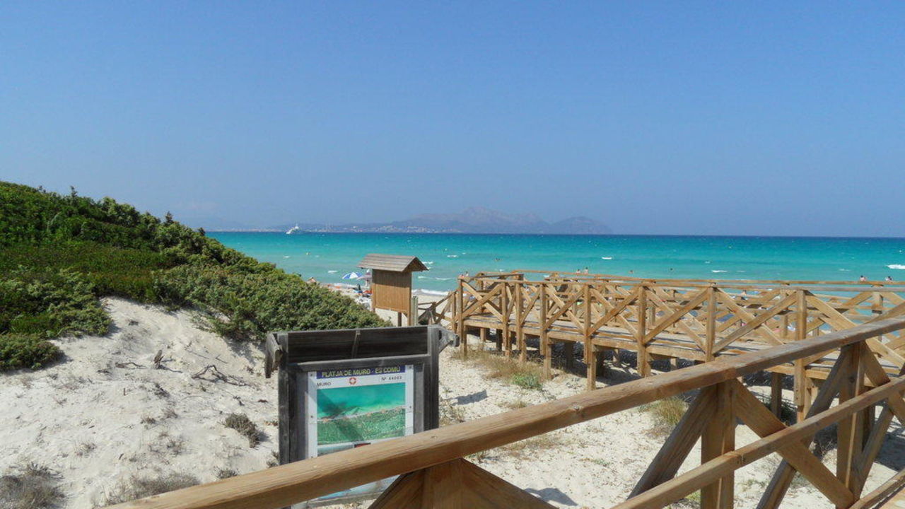 Blick Vom Steg Zum Platja De Muro Hotel Valentin Playa De Muro