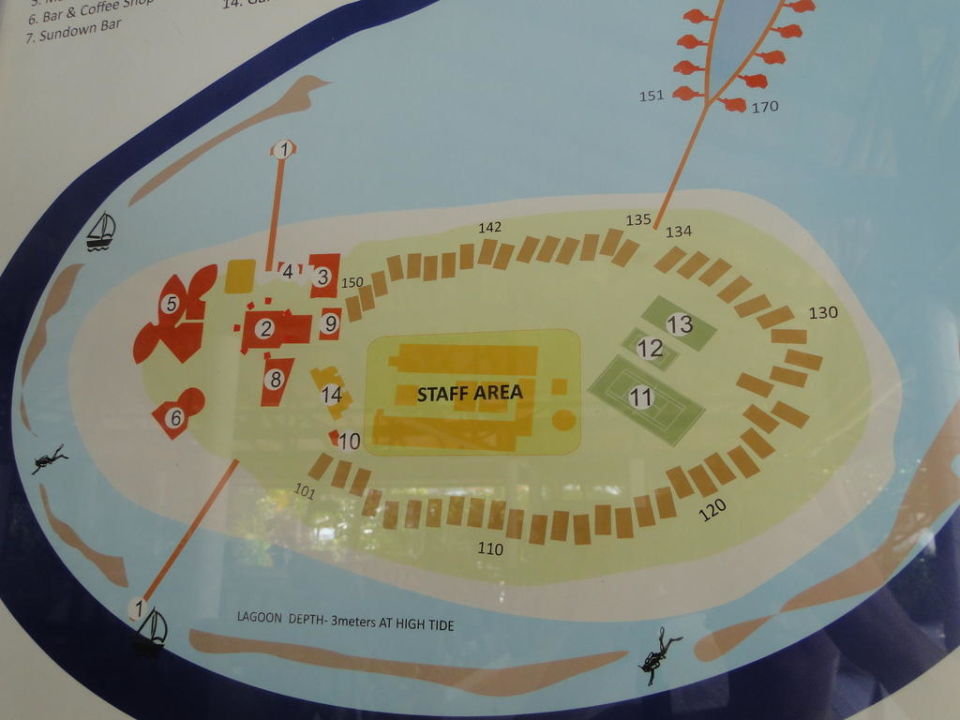 "Karte der Insel" Hotel Angaga Island Resort (Mahibadhoo ...