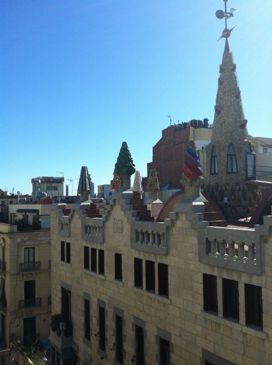 Blick Von Der Terrasse Auf Das Dach Vom Gaudi Haus Hotel Gaudi