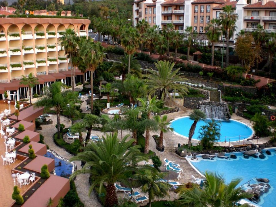 Blick Dachterrassefkk Bereich Auf Den Pool Hotel Puerto Palace Puerto De La Cruz