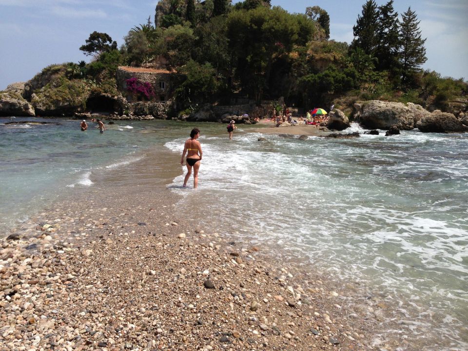 Strand Mit übergang Zur Insel La Plage Resort Taormina