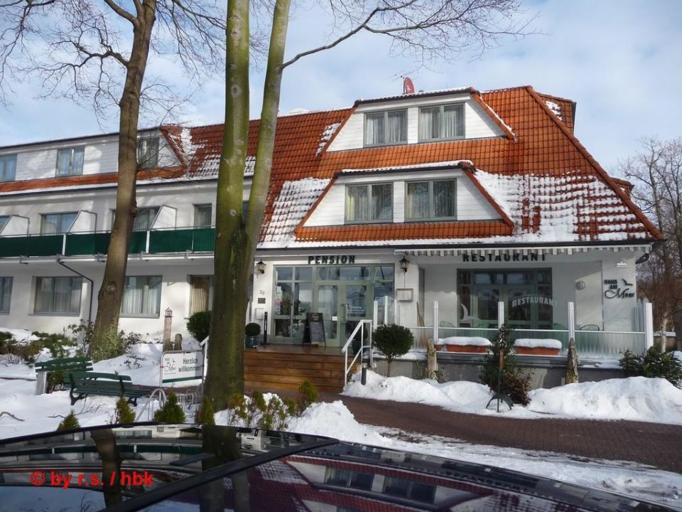 Haus Am Meer Im Verschneiten Winter Pension Haus Am Meer Graal