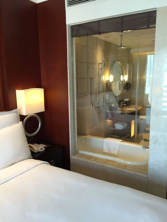 Bathroom With Glass Wall Shanghai Marriott Hotel City Centre