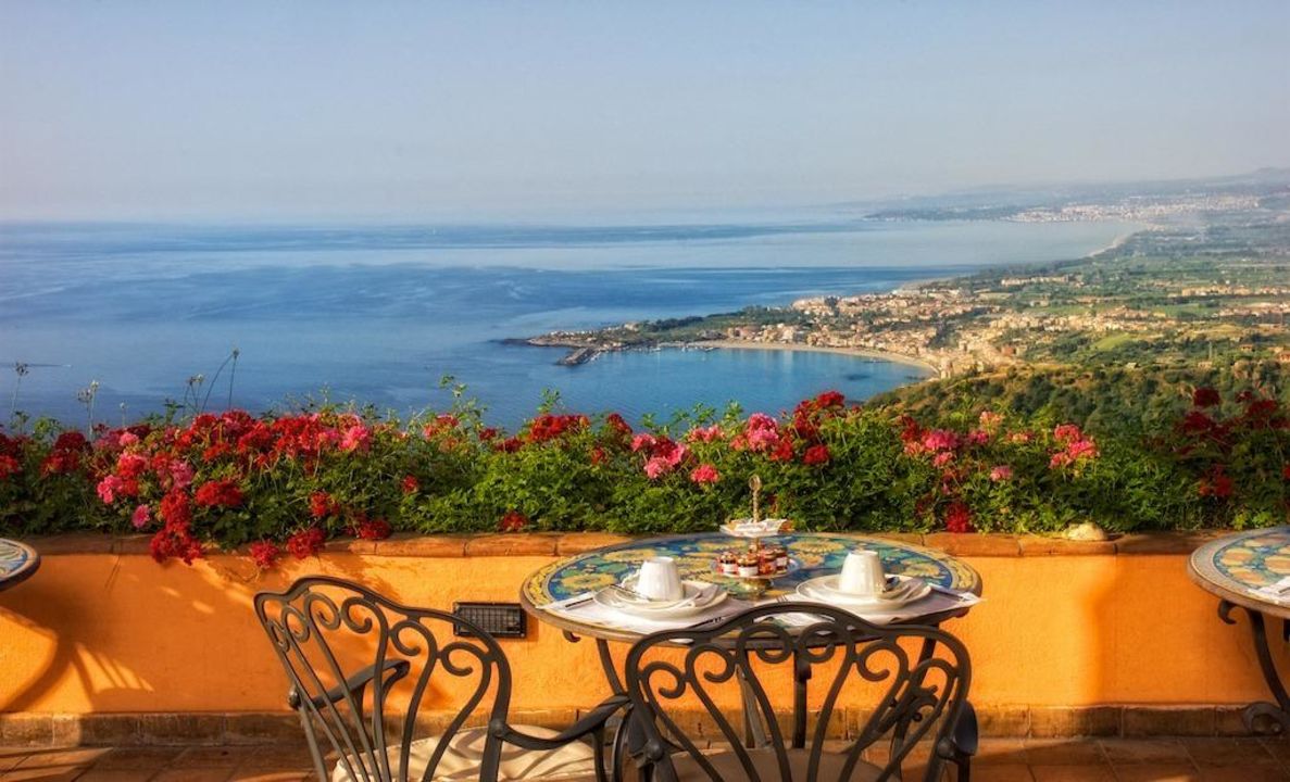 “Our restaurant bar terrace” Hotel Villa Ducale (Taormina