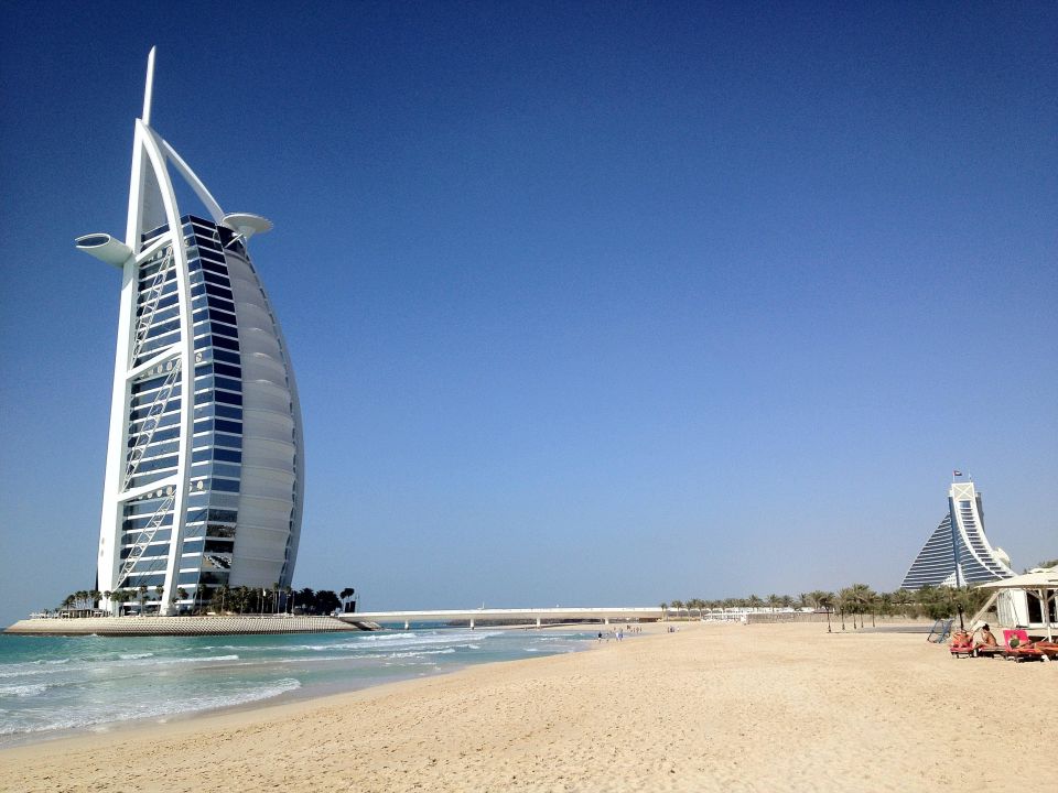"Strand Jumeirah Beach mit Burj Arab" Jumeirah Creekside Hotel (Dubai