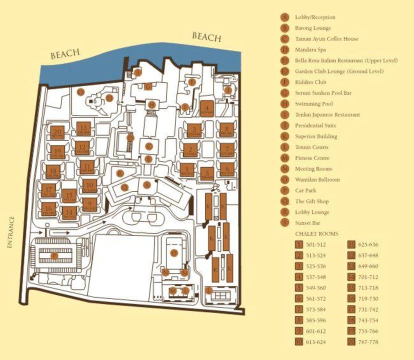 Lageplan Des Hotels Padma Resort Legian Legian Holidaycheck