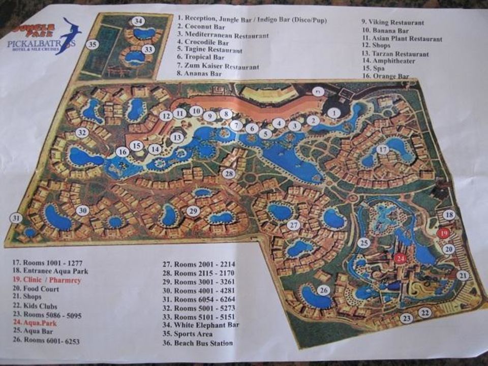 "Grundriss der Hotelanlage" Jungle Aqua Park (Hurghada) • HolidayCheck