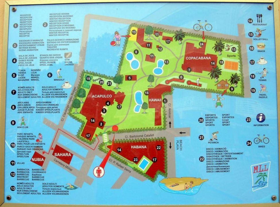"Umgebungs Karte" MLL Palma Bay Club Resort (Platja de Palma / Playa de