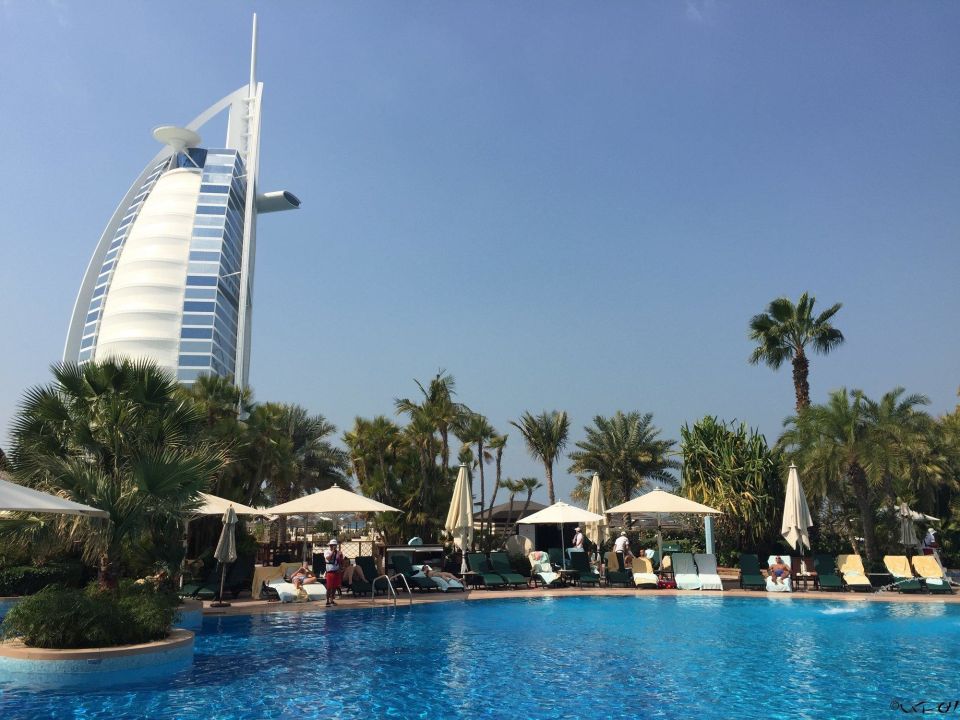 Pool Mit Blick Auf Burj Al Arab Jumeirah Beach Hotel Dubai