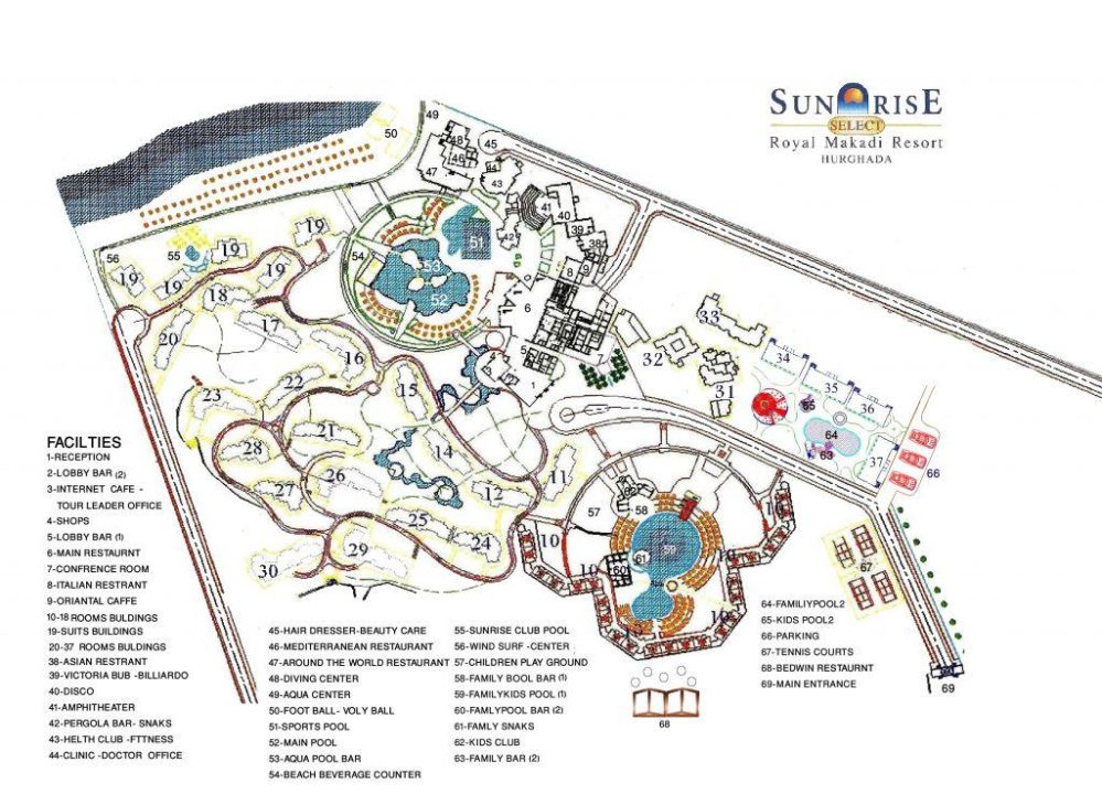 Long beach resort hurghada 4 карта отеля