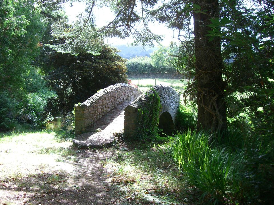 Historische Steinbrucke Im Garten Lynch Country House Porlock