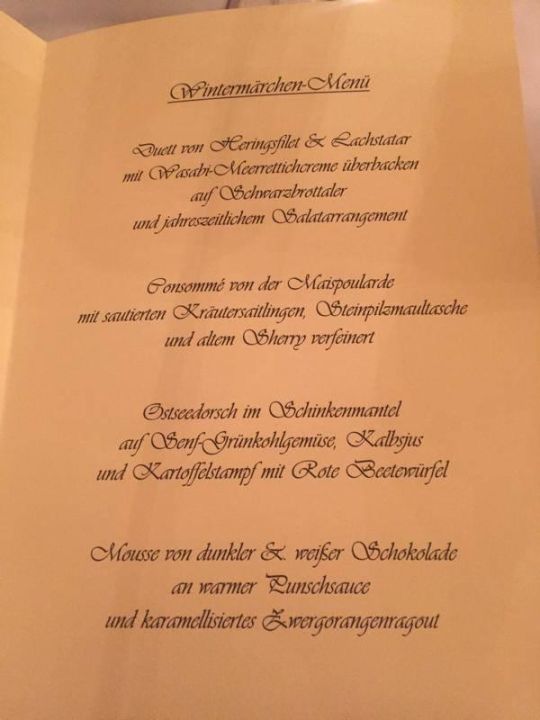 "4 Gang Menü" Schlosshotel & Orangerie Klink (Klink an der Müritz) • HolidayCheck (Mecklenburg