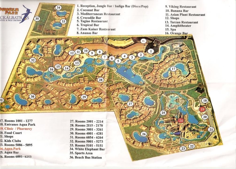 "Hotel-Plan" Jungle Aqua Park (Hurghada) • HolidayCheck (Hurghada