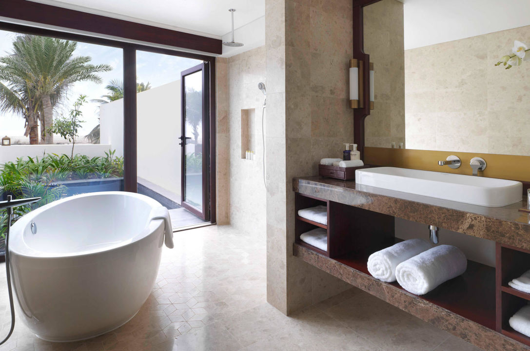 One Bedroom Beach Pool Villa Bathroom Al Baleed Resort