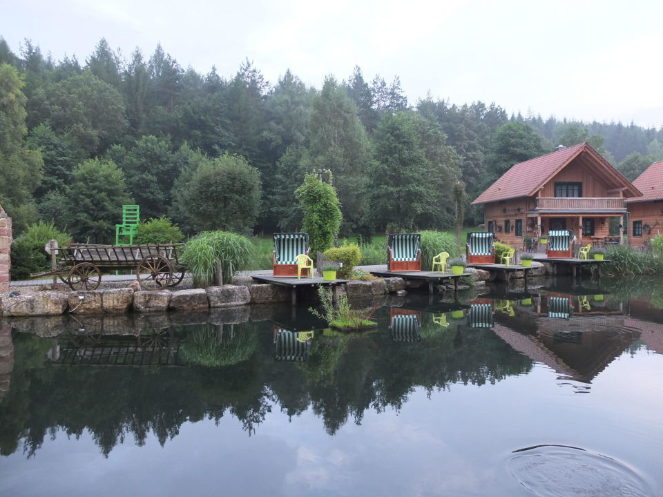 "Blick über den Teich" Landgasthof Hessenmühle (Großenlüder