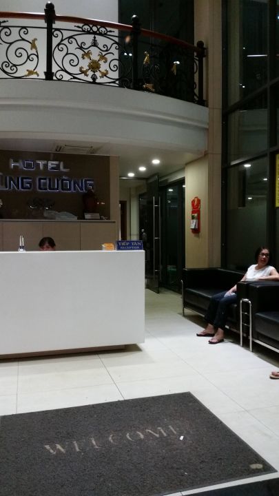 Reception Desk With Small Waiting Room Hung Cuong Hotel Chau Doc