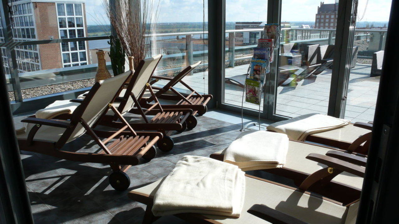"Ausblick von der Terrasse" Radisson Blu Hotel Rostock (Rostock