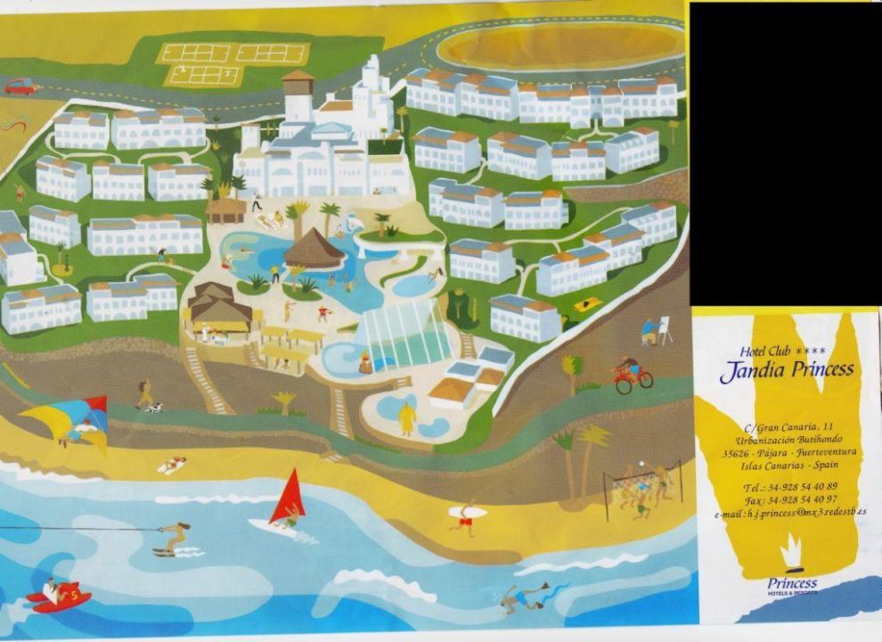 Hotel Lageplan Dreidimensional Club Jandia Princess Esquinzo