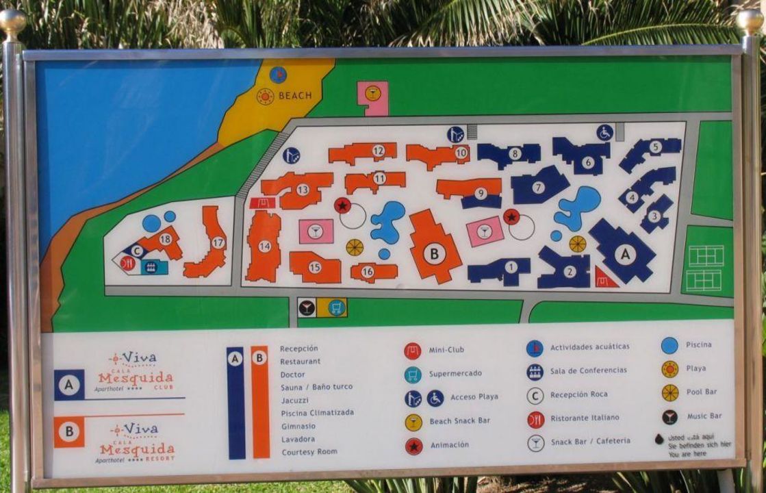 "Karte" VIVA Cala Mesquida Resort (Cala Mesquida) • HolidayCheck