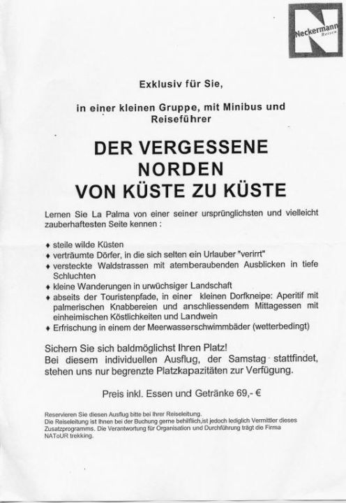 Wanderprogramm Seite 1 Preise V Natour Trekking Hotel La Palma Jardin El Paso Holidaycheck La Palma Spanien