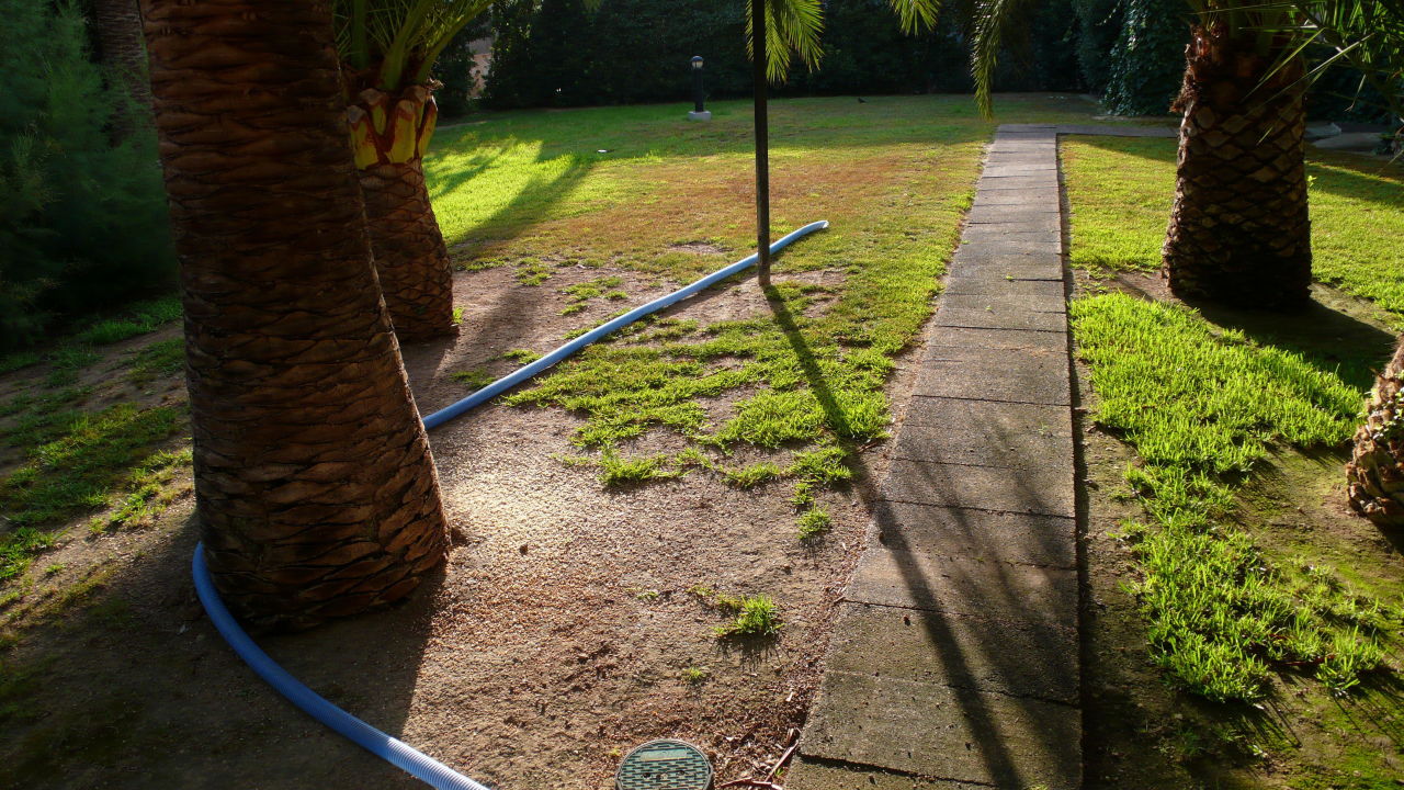 Schlauch Von Abwasser Fuhrt In Den Garten Hipotels Mediterraneo