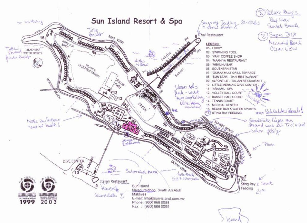 Sun island resort spa карта отеля