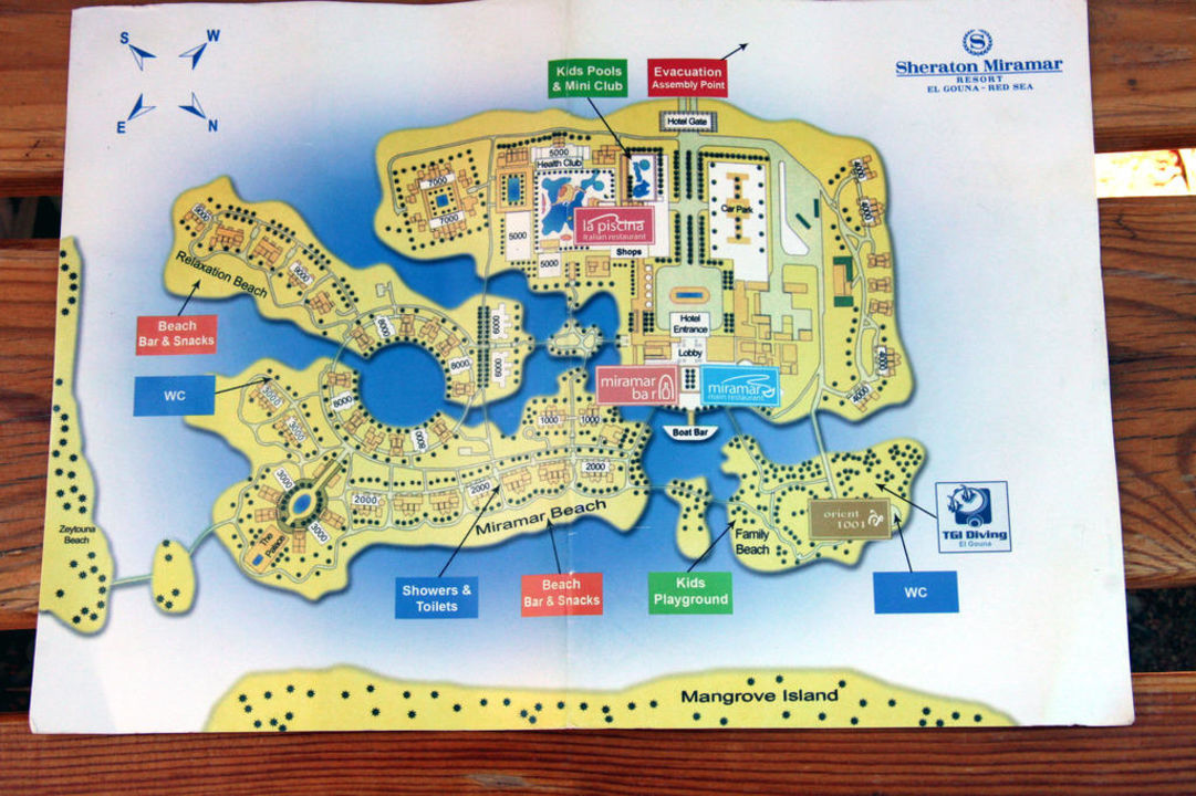 "Hotellageplan" Sheraton Miramar Resort El Gouna (El Gouna