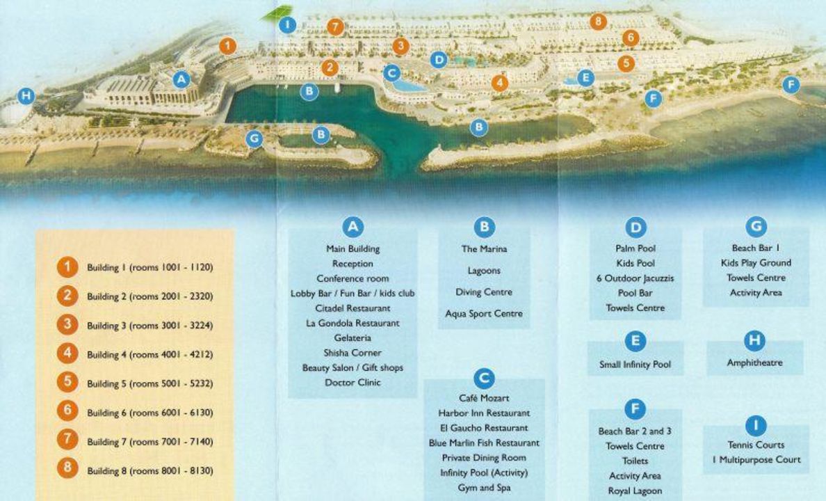 "Hotelplan der gesamten Anlage" Albatros Citadel Resort (Sahl Hasheesh