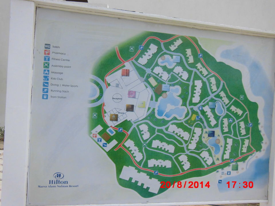 "Mapa hotela" Hotel Hilton Marsa Alam Nubian Resort (Marsa Alam