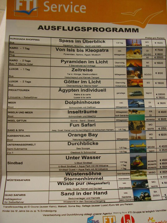 Ausflugsprogramm Von Fti Dana Beach Resort Hurghada Holidaycheck Hurghada Safaga Agypten