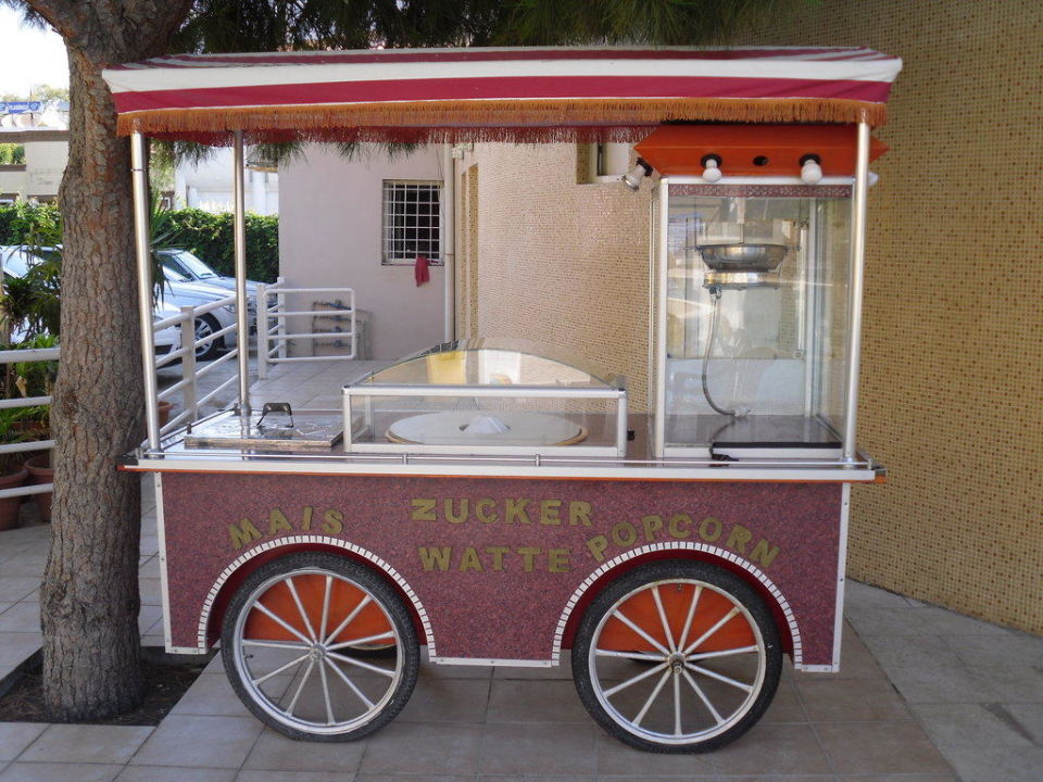 Zuckerwatte Mais Popkorn Wagen Side Alegria Hotel Spa