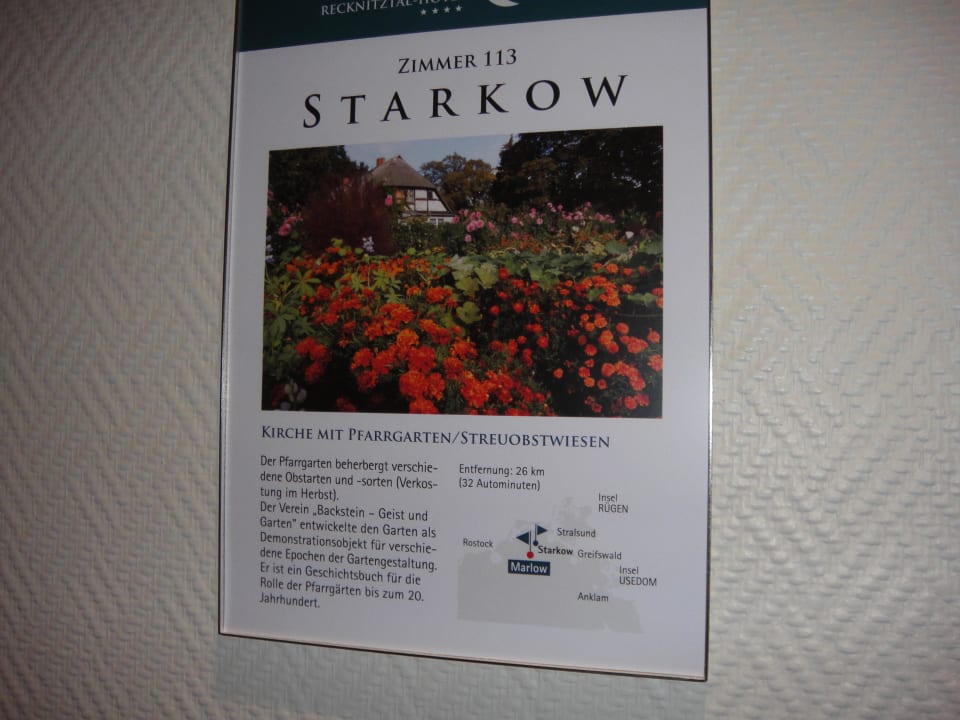 Jedes Zimmer mit eigenem Namen Recknitztal-Hotel Marlow