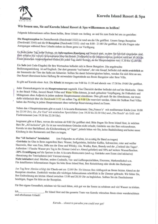 Insel-Info Kuredu Island Resort & Spa