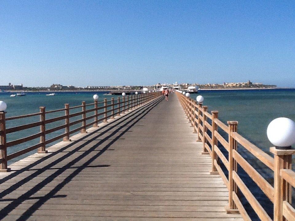 Great pier to snokel off. Cleopatra Luxury Resort Makadi Bay