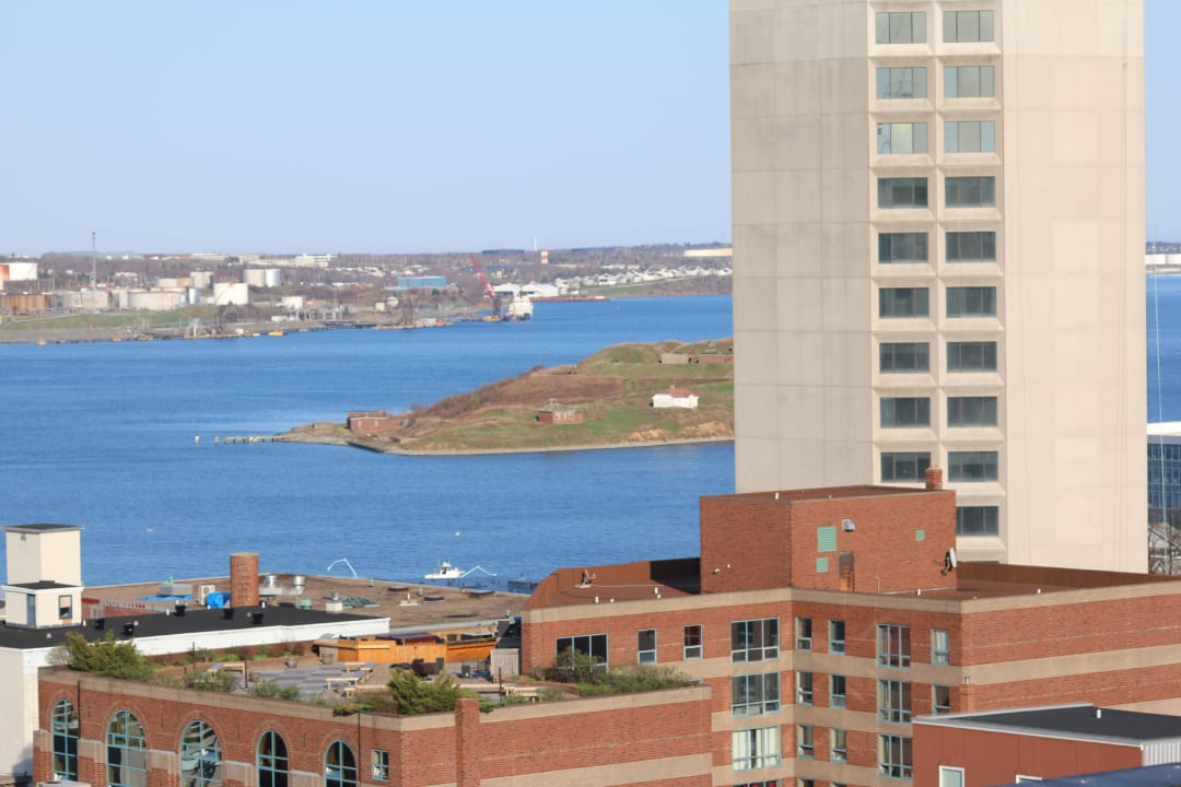 Blick von der Dachterrasse Cambridge Suites Hotel