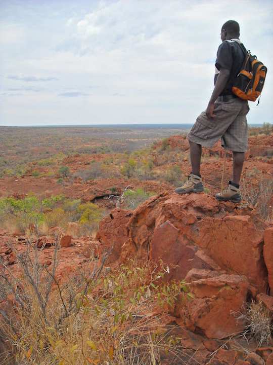 Blick von einem Kliff des Waterbergs Wabi Game Lodge