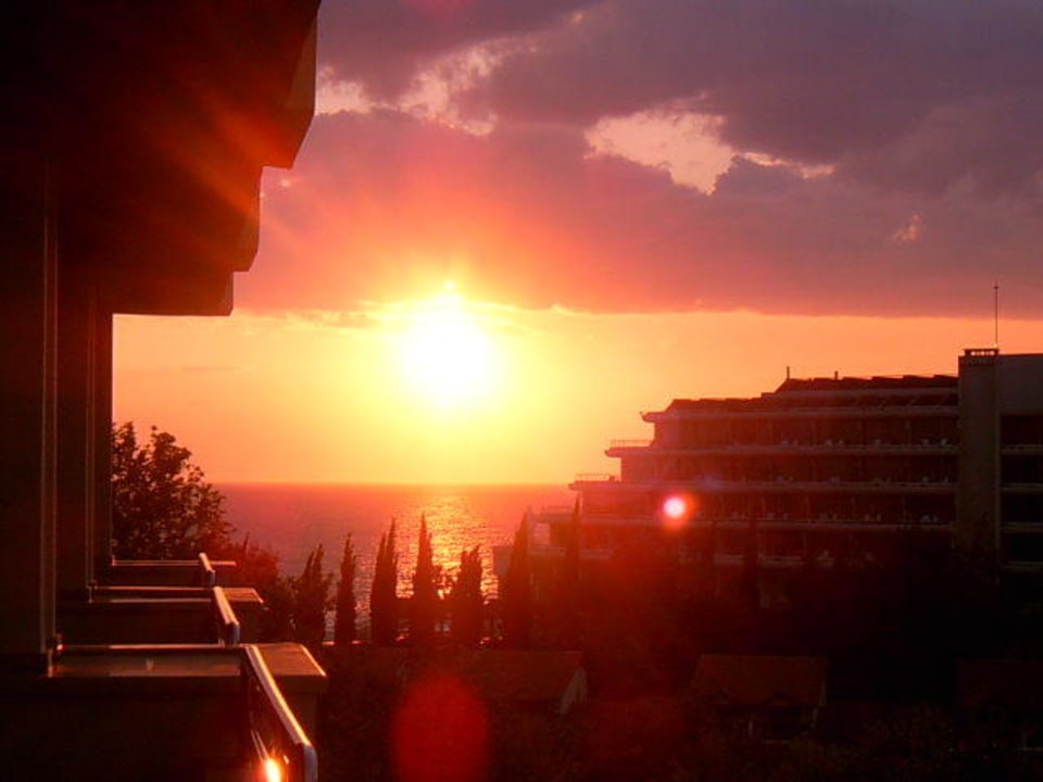 Ausblick unseres Zimmers Melas Resort Hotel