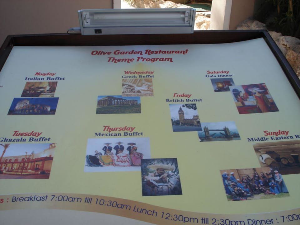 Wochenmenü Ghazala Gardens