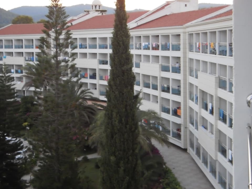 Rundblick der Hinteransicht des Hotels Top Hotel