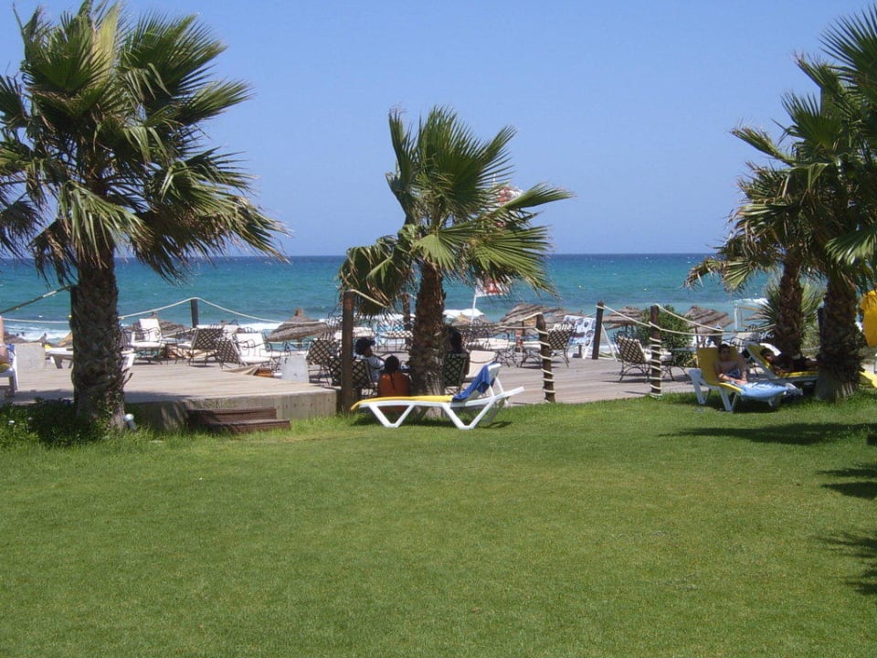 Blick vom Garten zum Meer Hotel Thalassa Mahdia