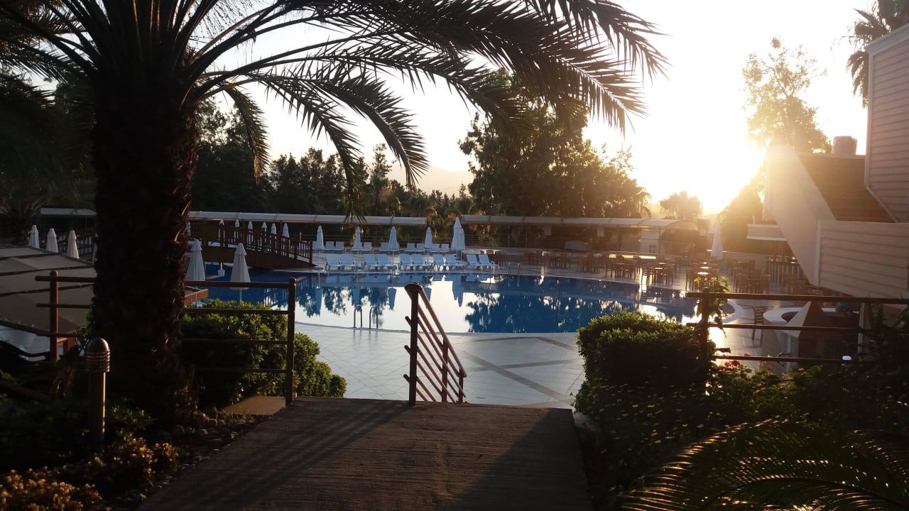 Gartenanlage mit Blick auf den Pool Club Sidelya Hotel