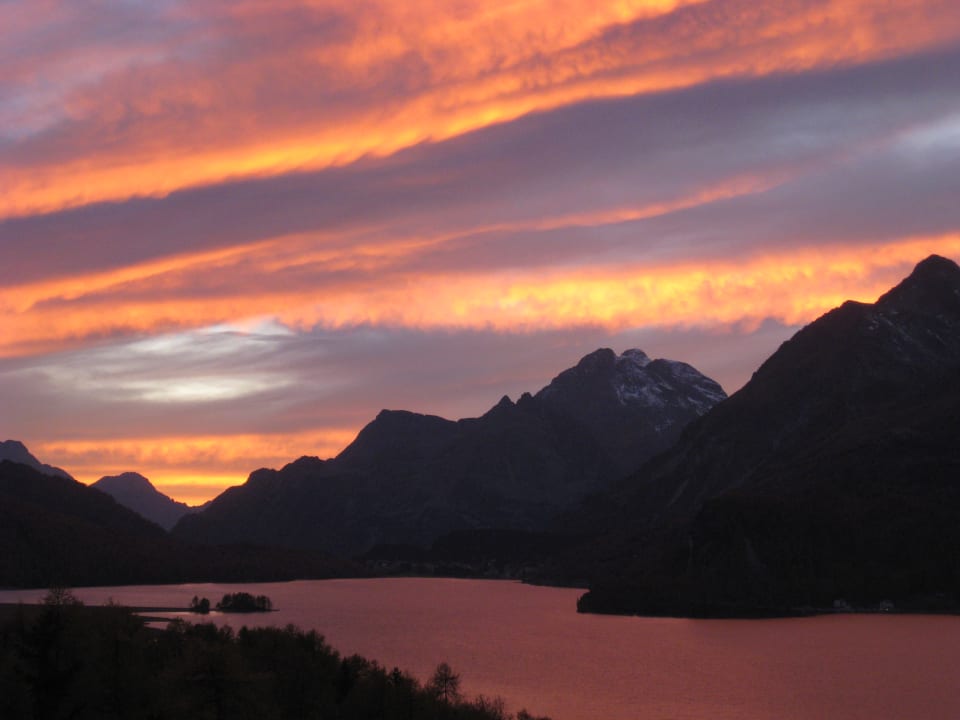 Ausblick Waldhaus Sils