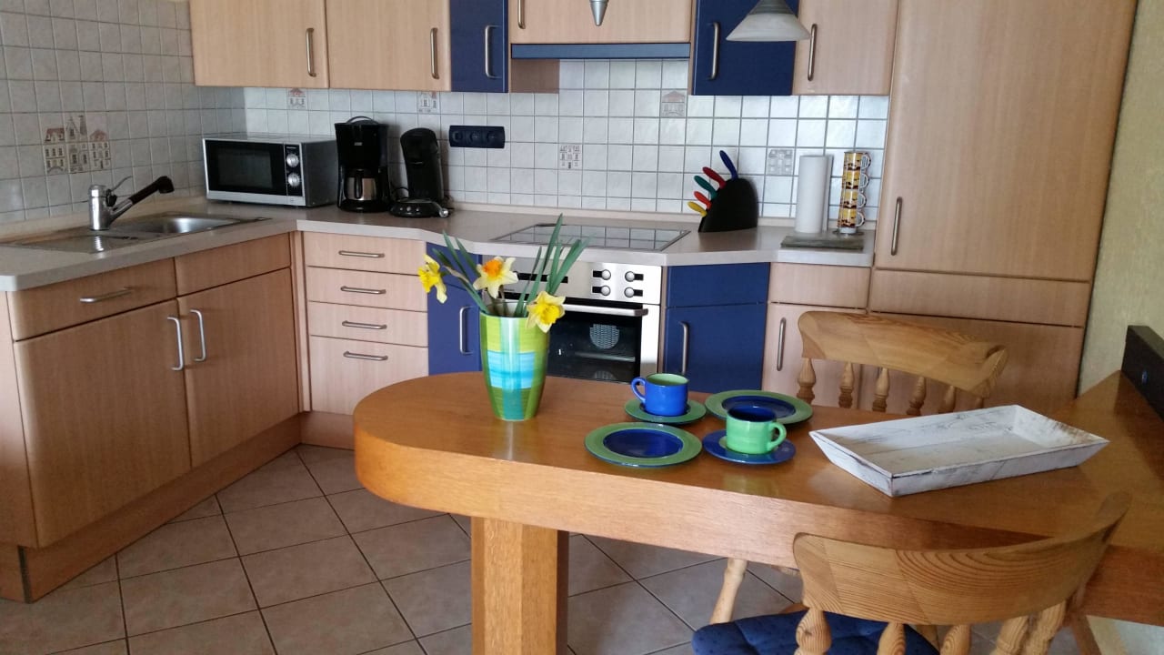 Küchenbereich Wohnung unten Ferienwohnung Haus am Wald