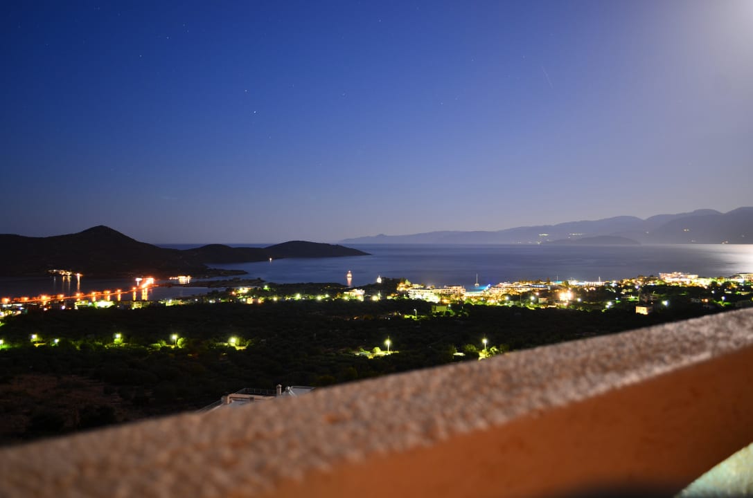 In der Nacht vom Balkon Elounda Residence Resort & Waterpark