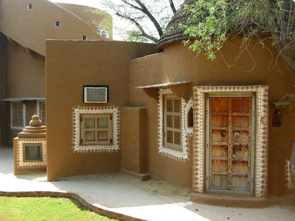 Eingang zu einem weiteren Bungalow Hotel Desert Resort Mandawa