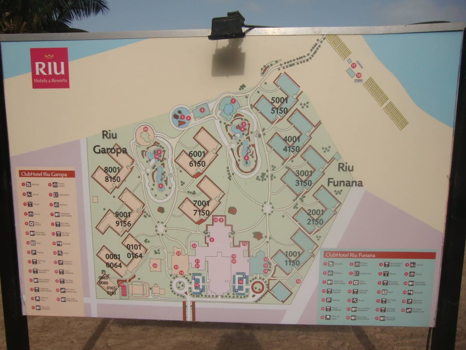 Lageplan Hotel Garopa und Funana Hotel Riu Funana