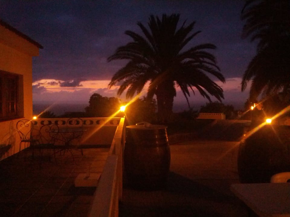 Aussicht in der Dämmerung Finca San Juan
