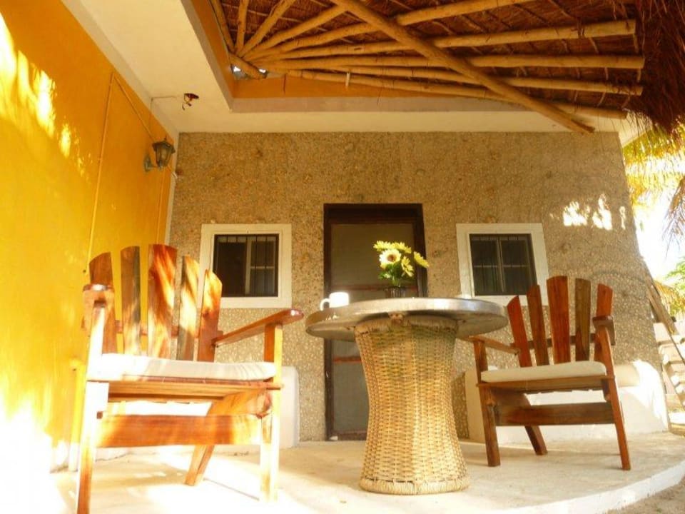Terrasse zum Entspannen, die Lodge der Hazienda  Hacienda Antigua Lodge